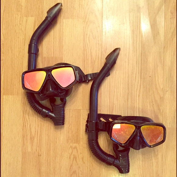 Oceanways HD Snorkel And Goggle Set of 2