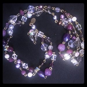 Purple stone necklace