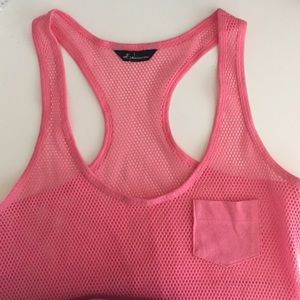 Neon Pink Mesh Tank Top
