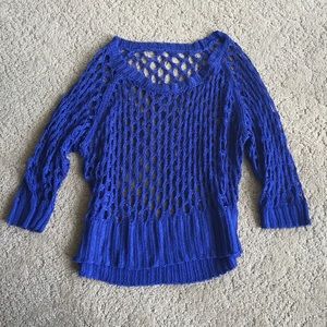 Blue Knit Top