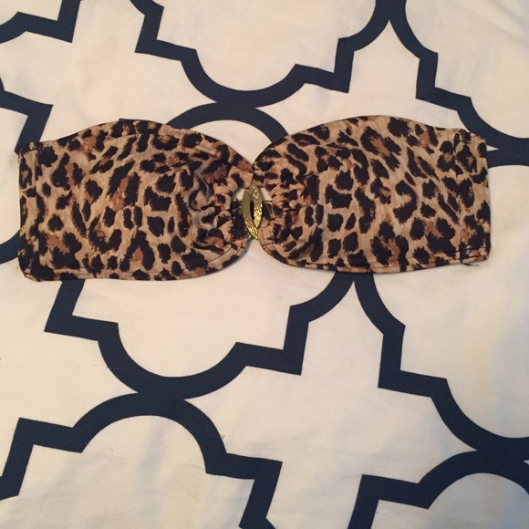 Victoria's Secret leopard bandeau swimsuit top
