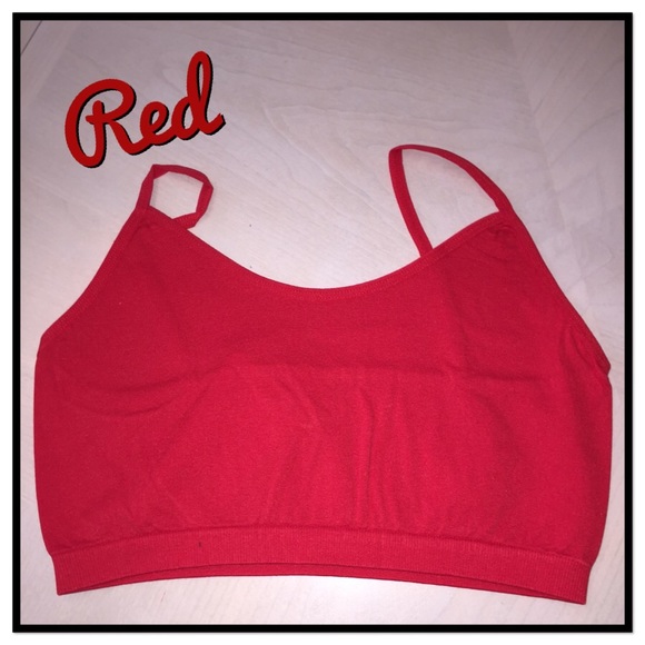 CAMI BRALETTE IN RED ONE SIZE FITS MOST  NWT