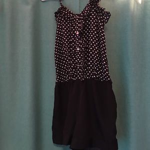 Super cute navy and white romper