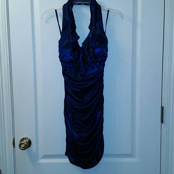 Dark blue Holter mini dress