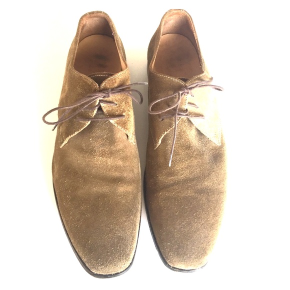 Sale Fifth avenue men's tan suede dress shoes