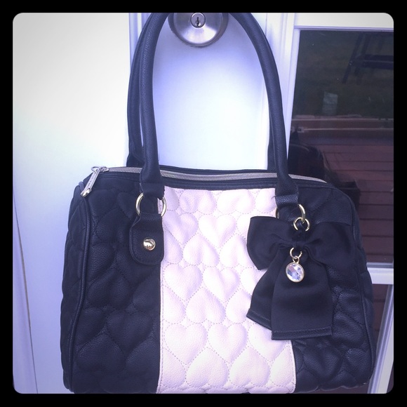 Betsy Johnson Quilted Heart Bag