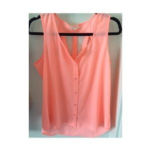 Bright salmon colored tank