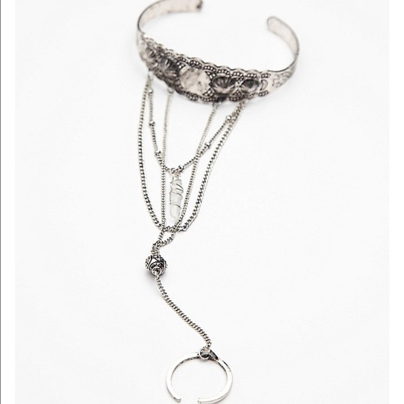 Free People Jewelry - Free people Handpiece bracelet silver