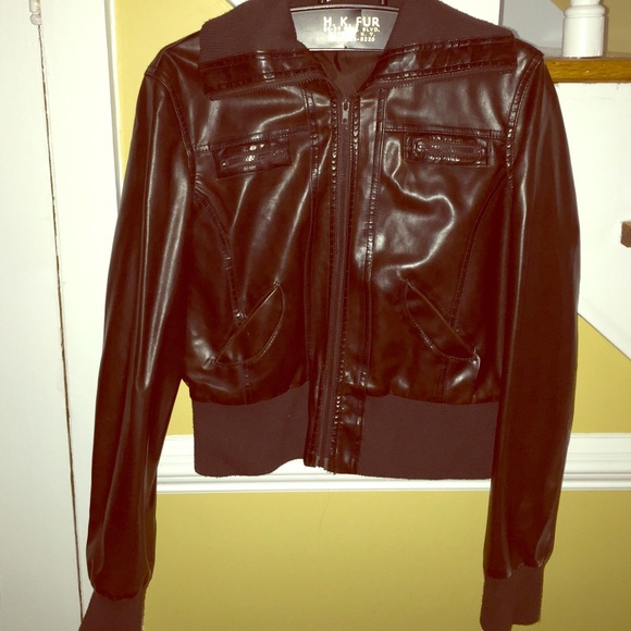 Faux leather jacket
