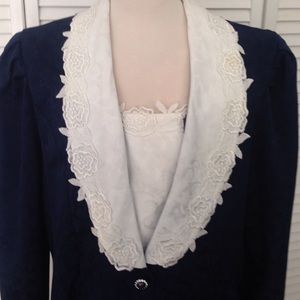 🌻REDUCED 🌻2-pc Navy Blue and White dress