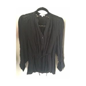 Black 3/4 length blouse