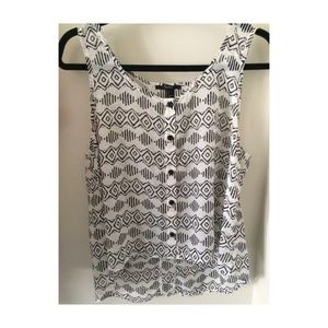 Black and white Aztec tank