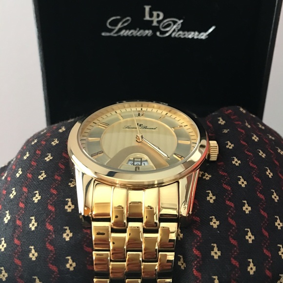 Men's Gold Lucien Piccard Watch