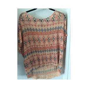 Aztec short sleeve top