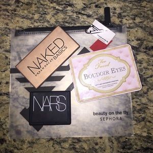 3 EYESHADOW PALETTES + SEPHORA MAKEUP BAG❤️💖💥