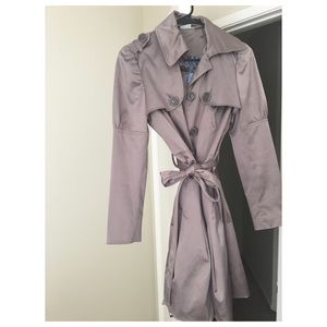 Satin tan classy trench coat