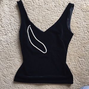 EYE CANDY Black Velvety Top