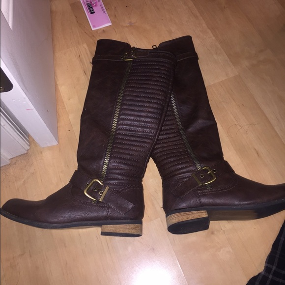 Brown Nordstrom riding boots