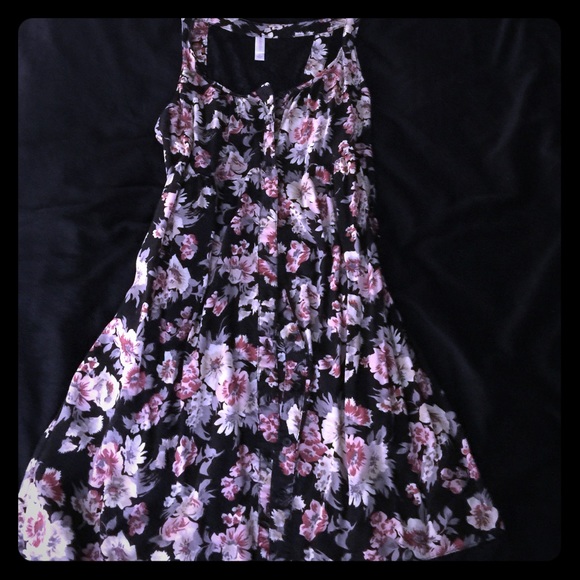 Xhilaration button up floral shirt dress