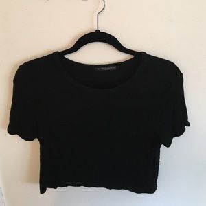 Brandy Melville black textured crop top