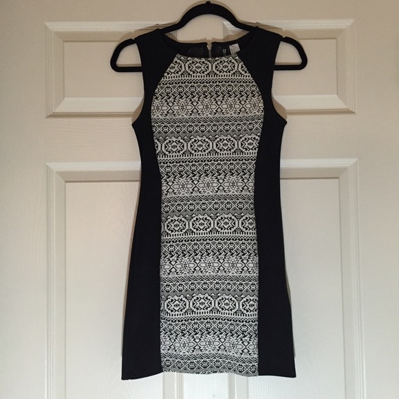 Black and White Bodycon Dress