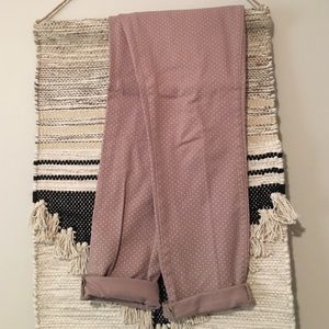 Tan polka dot gap jeans