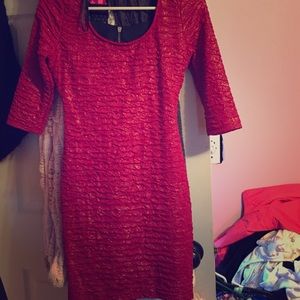 Going out dress sparkly pinkish red