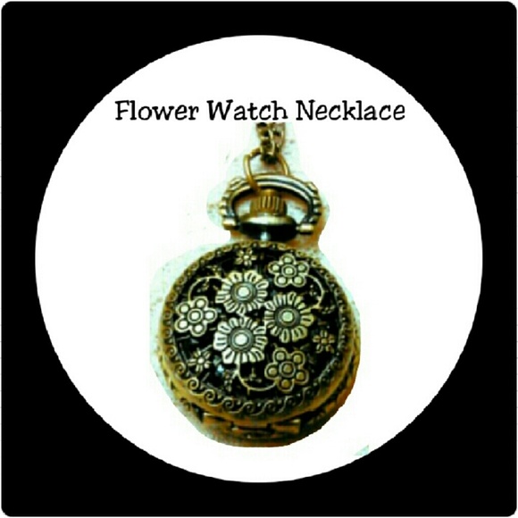 🆕 MINI PIERCED FLOWER WATCH NCKL - Picture 3 of 3