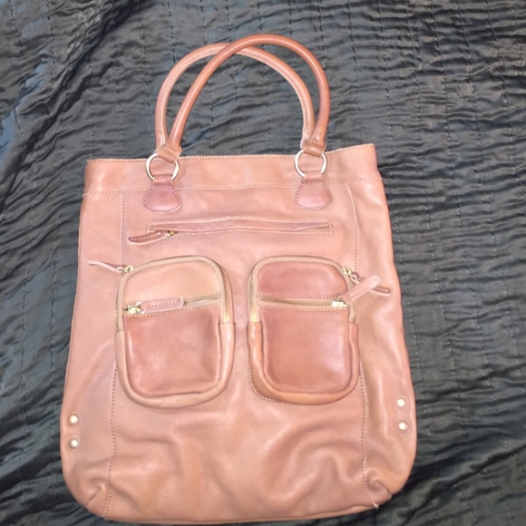 J. Crew tan leather tote
