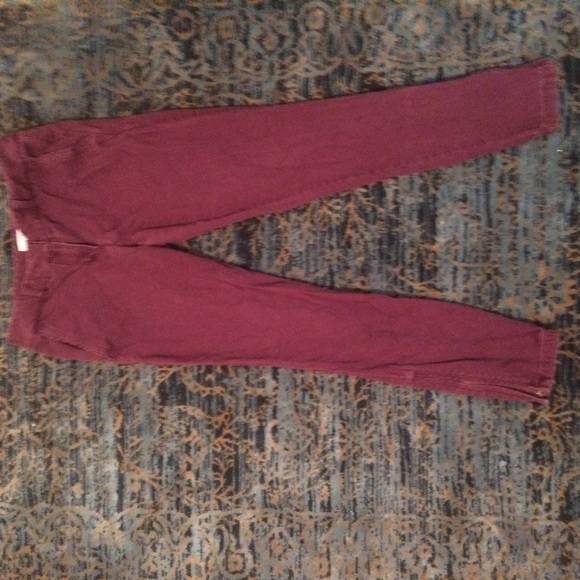Burgandy Crop pants