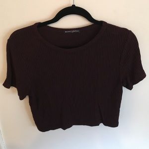 Brandy Melville burgundy crop top