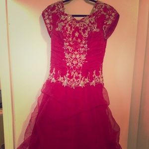 Formal red dress
