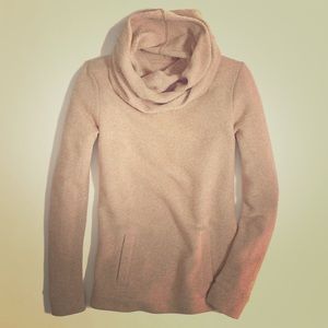 J Crew, soft funnelneck sweatshirt.