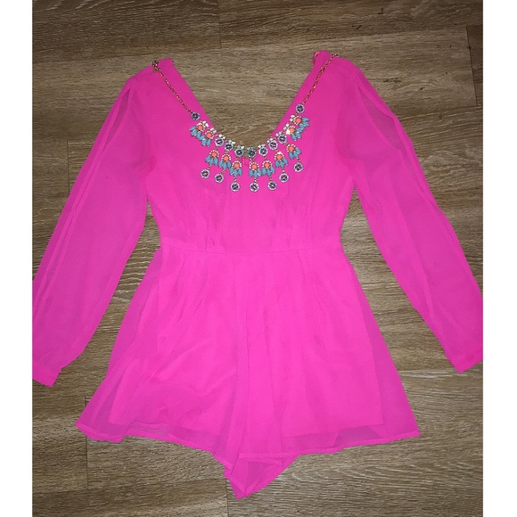 Hot Pink Dressy Romper 💗