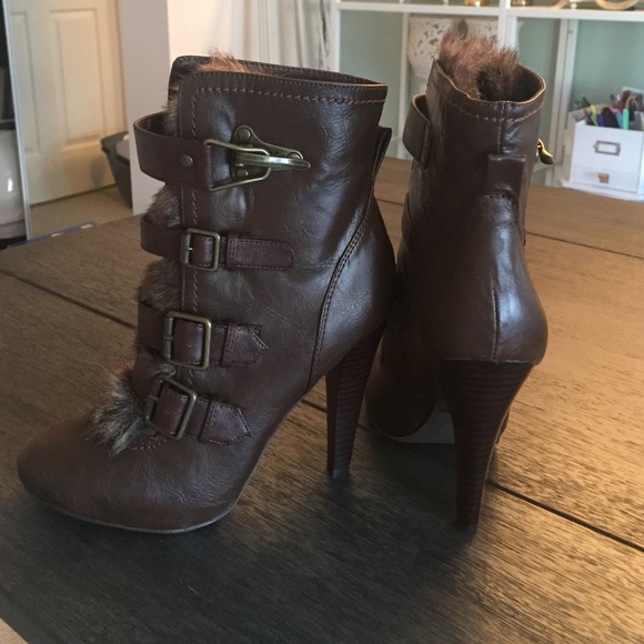 High heel fur ankle boots - Picture 4 of 4