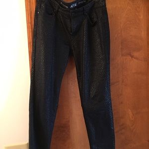 Black snakeskin jeans