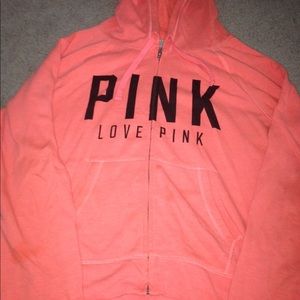 Coral pink zip up