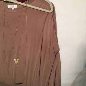 Three in one long necklace