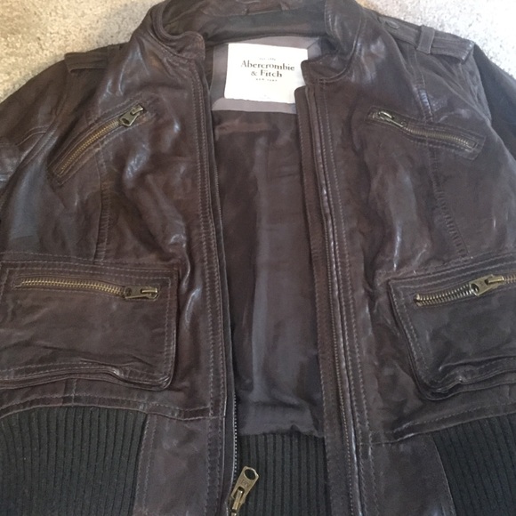 Abercrombie and Fitch leather jacket - Picture 2 of 3