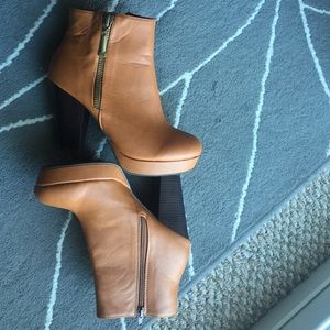 Ankle high heel booties Bamboo brand