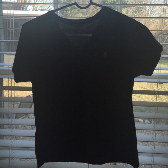 Ralph Lauren polo, MED, dark blue & red