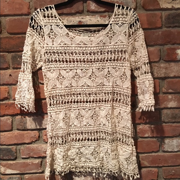 Lace beach cover up