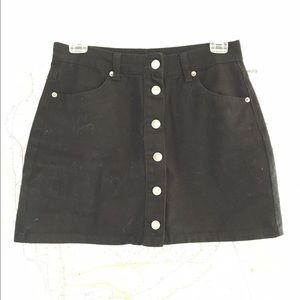 Black button up F21 skirt