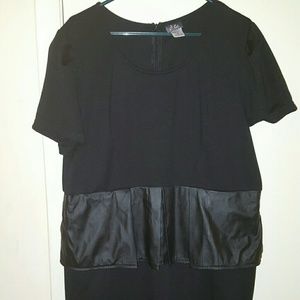 (L)eather peplum dress