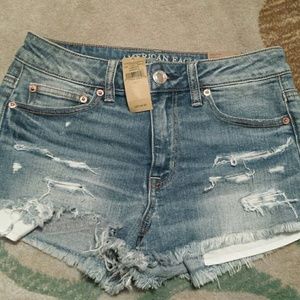 American Eagle high rise festival shorts