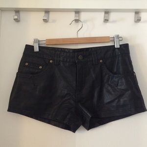Free People Leather Shorts!!
