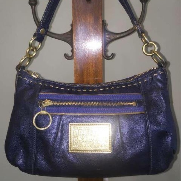 ❗️SOLD❗️Coach Poppy metallic blue