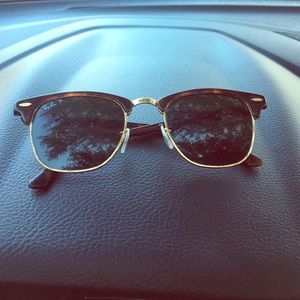 Ray Ban Clubmaster Polarized Tourtice/Gold