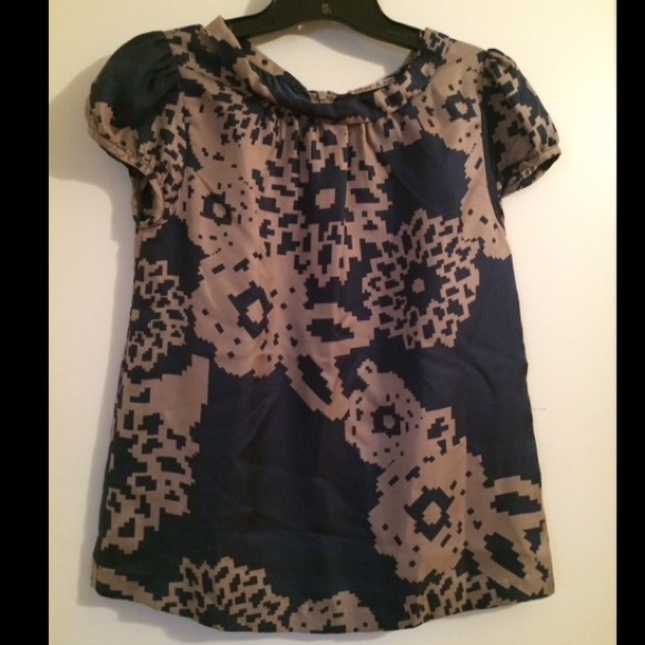 Mac & Jac Peter Pan Collar Blouse Top Small