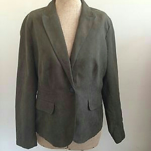 Faux suede blazer